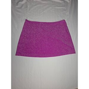 Victoria's Secret PINK Metallic Glitter Mini Skirt Magenta Pink XL 422345-QCJ